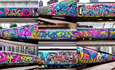 A Train Covered With Graffiti By Diane Arbus Stable Diffusion Openart