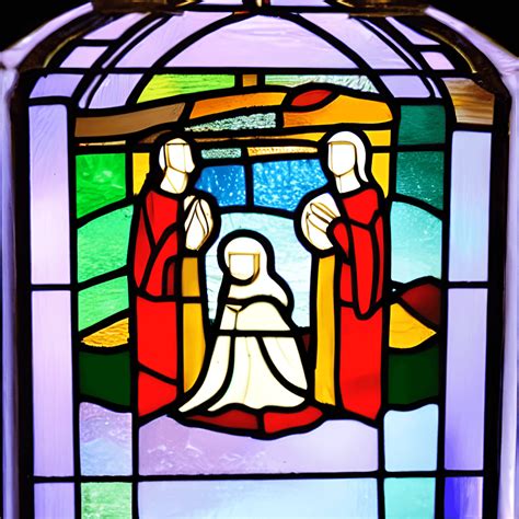 Stained Glass Nativity Scene · Creative Fabrica