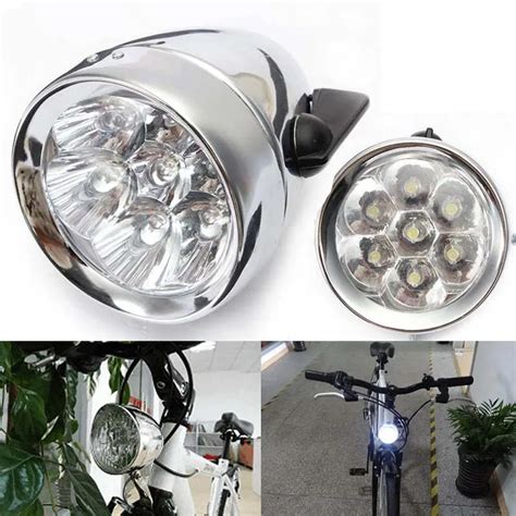 Faro Delantero Para Bicicleta 7 LED Ultraligero Vintage Retro Cl Sico L