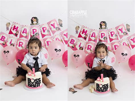 Boss Baby Cake Smash for Girls · Crabapple Photography