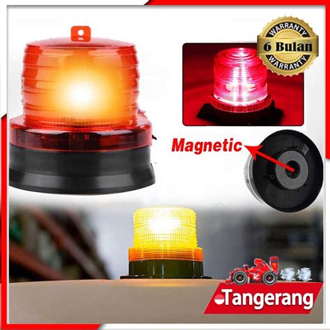 Jual Lampu Emergency Rotary Led Blitz Flash Solar Energy Magnet Flash