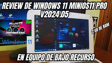 Review De Minios Pro V En Equipos De Bajos Recursos Gb De