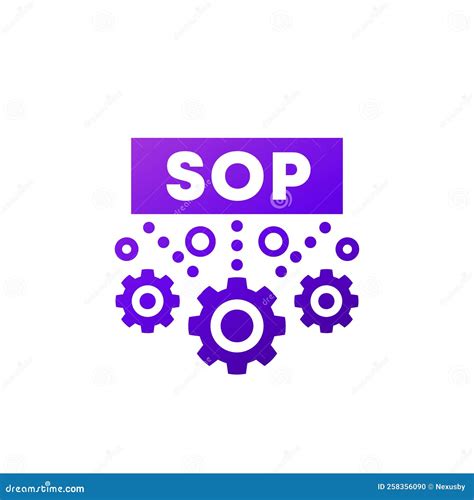 SOP Icon Standard Operating Procedure Vector Sign Stock Vector