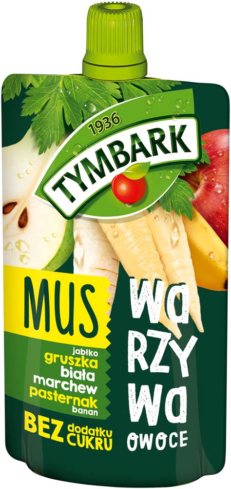 Tymbark Warzywa Owoce mus gruszka biała marchew i pasternak 100 g Dr