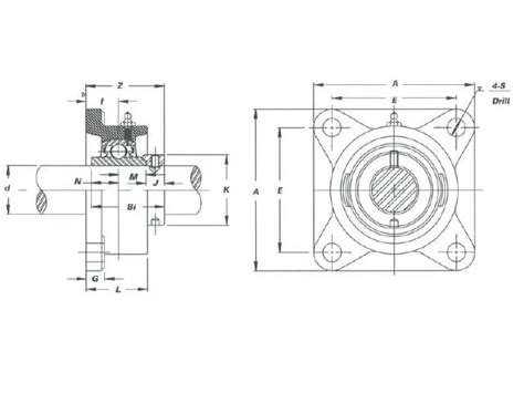 Item NANF 208 24 NANF 4 Bolt Flange Units On IPTCI Bearings