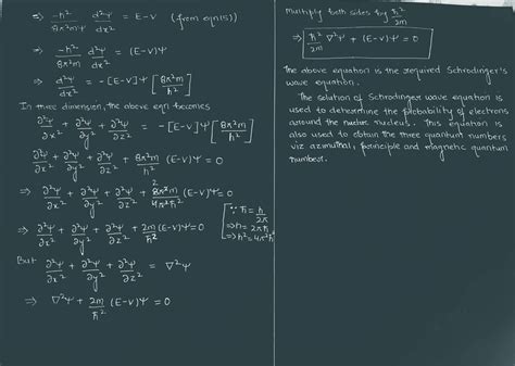 Schrodinger's wave equation.