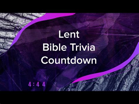 Vibrant Lent Trivia Countdown Shift Worship Playback Media Store