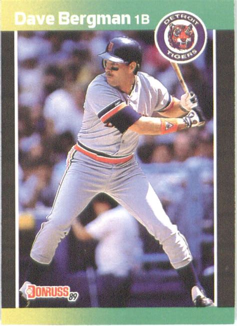 1989 Donruss 389 Dave Bergman Detroit Tigers Baseball Cards At