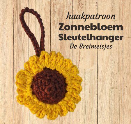 Haakpatroon Zonnebloem Sleutelhanger Haakinformatie