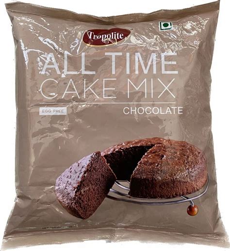 Brown Tropolite Chocolate Eggless Cake Premix Powder Packaging Size