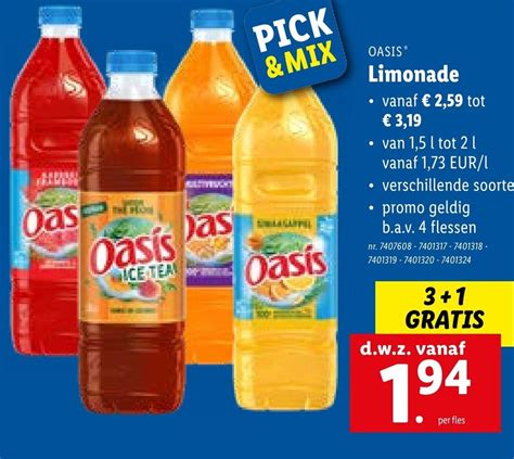 Oasis Limonade Promotie Bij Lidl