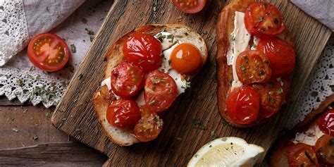 Receta Tostadas De Tomate Cherry Y Queso Ricotta Sencilla Cocina Rico