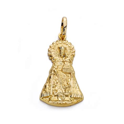 Virgen Desamparados Medalla Oro K Unisex Mm Silueta Avunto