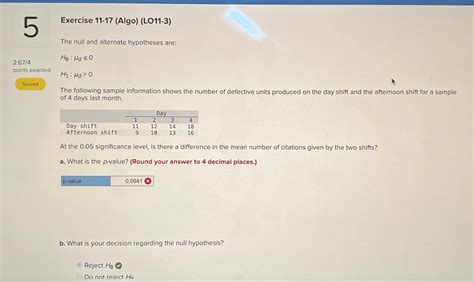 Solved Exercise Algo Lo The Null And Alternate Chegg