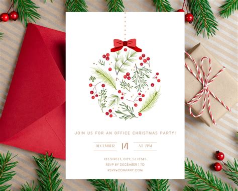 Christmas Party Invitation Office Party Office Christmas - Etsy