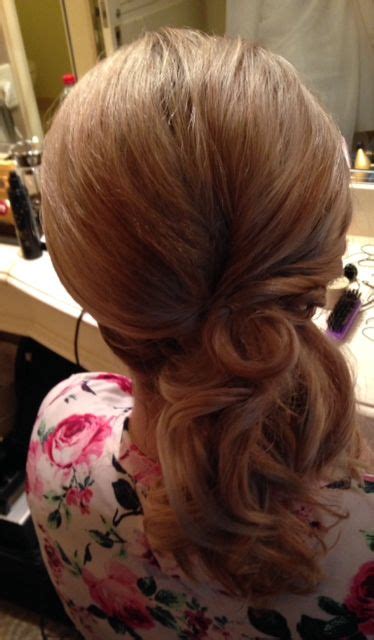 Bridesmaids Hair Style Up Style S Swept To The Side With Soft Curls