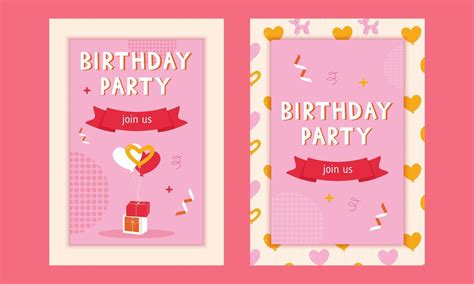 Children's birthday invitation. Party invitation template. Birthday ...