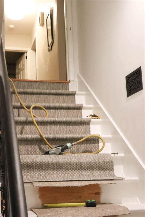 DIY Basement Stair Remodel And How To Install An Indoor Outdoor Carpet