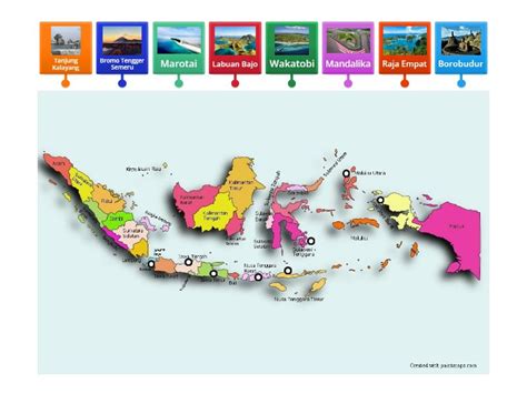 peta persebaran objek wisata indonesia labelled diagram