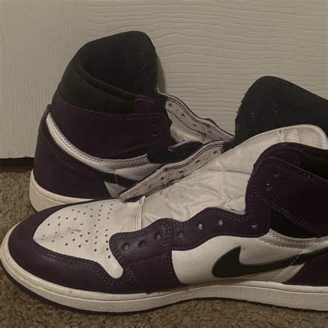 Jordan Men's Purple and Black Trainers | Depop