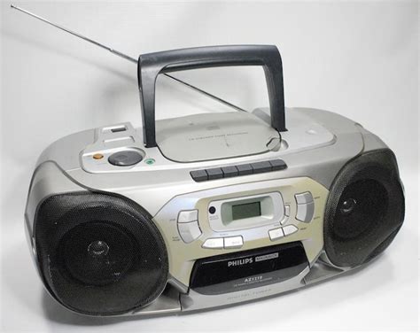 Vintage Boombox CD Cassette Tape Player Recorder Portable Stereo AM-FM ...