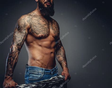 Male In Denim Jeans And Naked Torso Stock Photo By Fxquadro