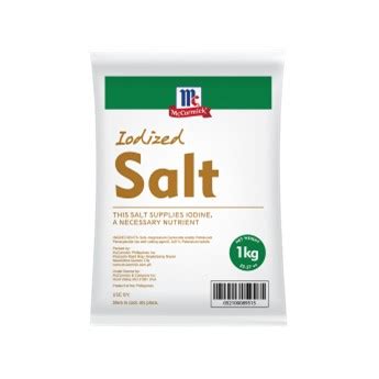 Mccormick Iodized Salt Kg Sysu International Inc