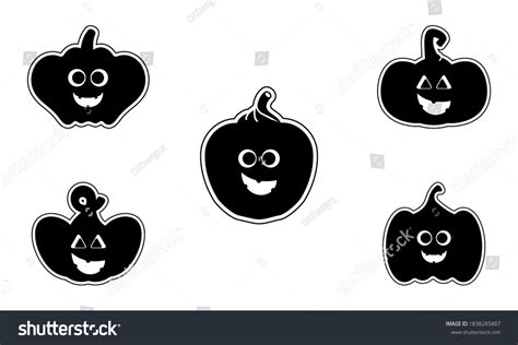 Set Halloween Pumpkins Icons Halloween Season Stock Vector Royalty