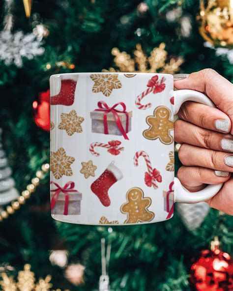 Tazza Natalizia Mug Con Omini E Calze Natalizie Idea Regalo Natale