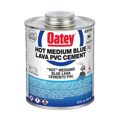 Oatey 32 Oz PVC Blue Lava Hot Cement 321633 The Home Depot