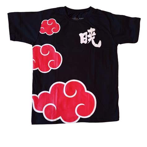 Camiseta Naruto Akatsuki Preta Shopee Brasil