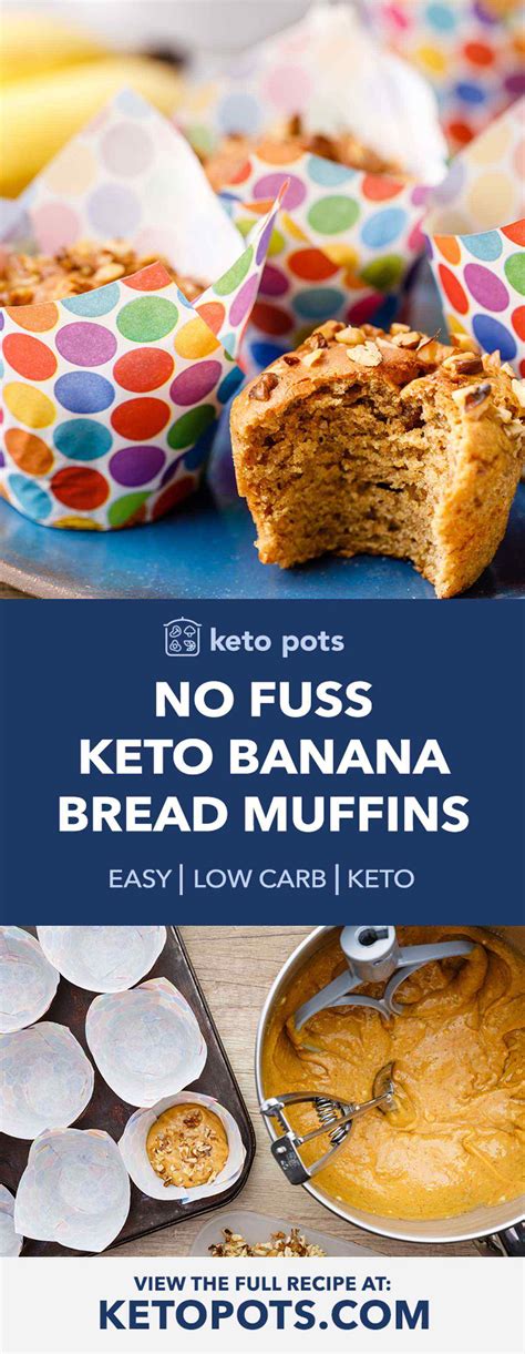 Easy, Quick and No Fuss Keto Banana Bread Muffins - Keto Pots