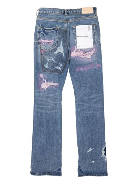 Purple Brand Full Repair Bootcut Jeans Farfetch