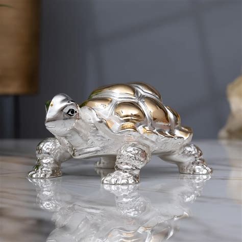 Buy Idolkart Pure Gold And Silver Coated Vastu Tortoise Inch Copper