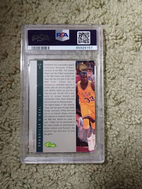 Shaq Shaquille O Neal Classic Sport Limited Print Lp Rc Psa