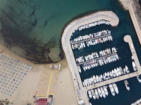 Luftbild Auf Alte Und Neue Teile Der Sperlonga Antiken Italienischen Stadt In Der Provinz Latina
