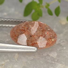 Ct Orange Sunstone Gemstone Oval Cut X Mm Gemselect