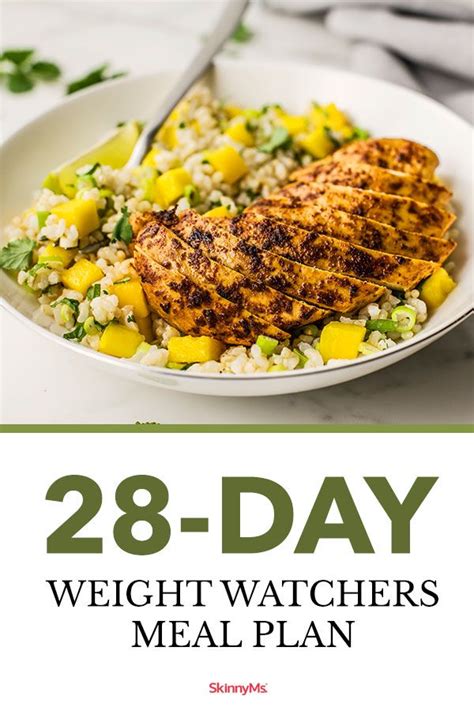 28 Day Weight Watchers Meal Plan Weight Watchers Meal Plans Weight Watchers Meals Meals