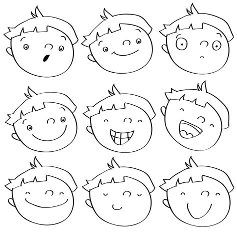 17 Emotions Faces Worksheet - Free PDF at worksheeto.com