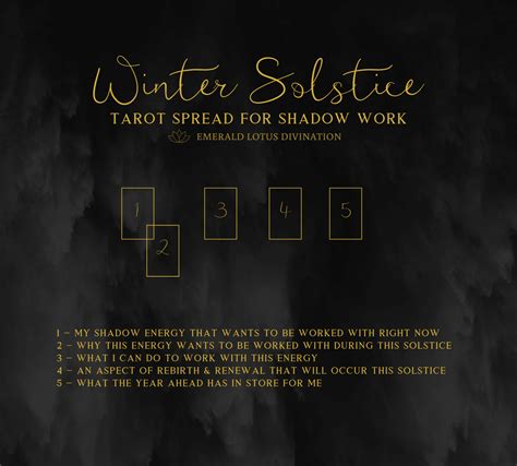 Winter Solstice Shadow Work Spread — Emerald Lotus