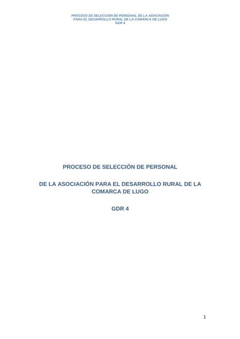 Pdf Proceso De Selecci N De Personal De La Pdf Fileduraci N