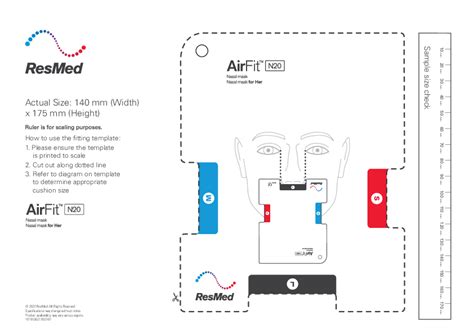 AirFit N20 Fitting Template: How to Determine the Right CPAP Mask Size