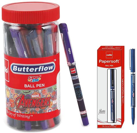 Cello Butterflow Avenger Ball Pen Pack Of Blue Ball Pens Papersoft