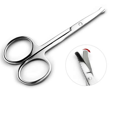 Nose Hair Scissors Stainless Steel Round Head Beauty Trimmer Nose Hair ...