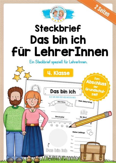 Das Bin Ich Für Lehrerinnen Abschluss Grundschulzeit