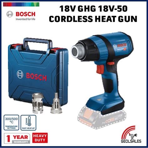 Bosch Ghg 18v 50 Professional Cordless Hot Air Heat Gun Solo Bare Unit With Tool Box