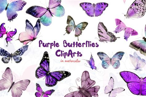 40 Purple Butterflies Cliparts Purple Butterflies Clip Art Etsy Uk