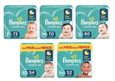 Fralda Pampers Confort Sec Em Promoção No Mamãe Pechincha