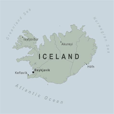 Iceland Map With Labels