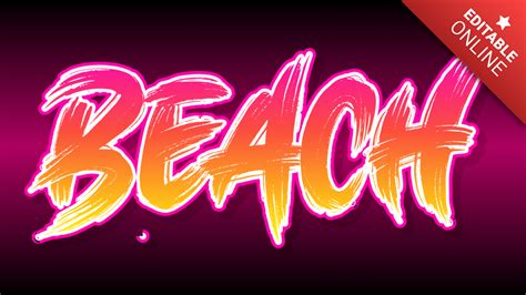 Beach Text Effect Generator Textstudio